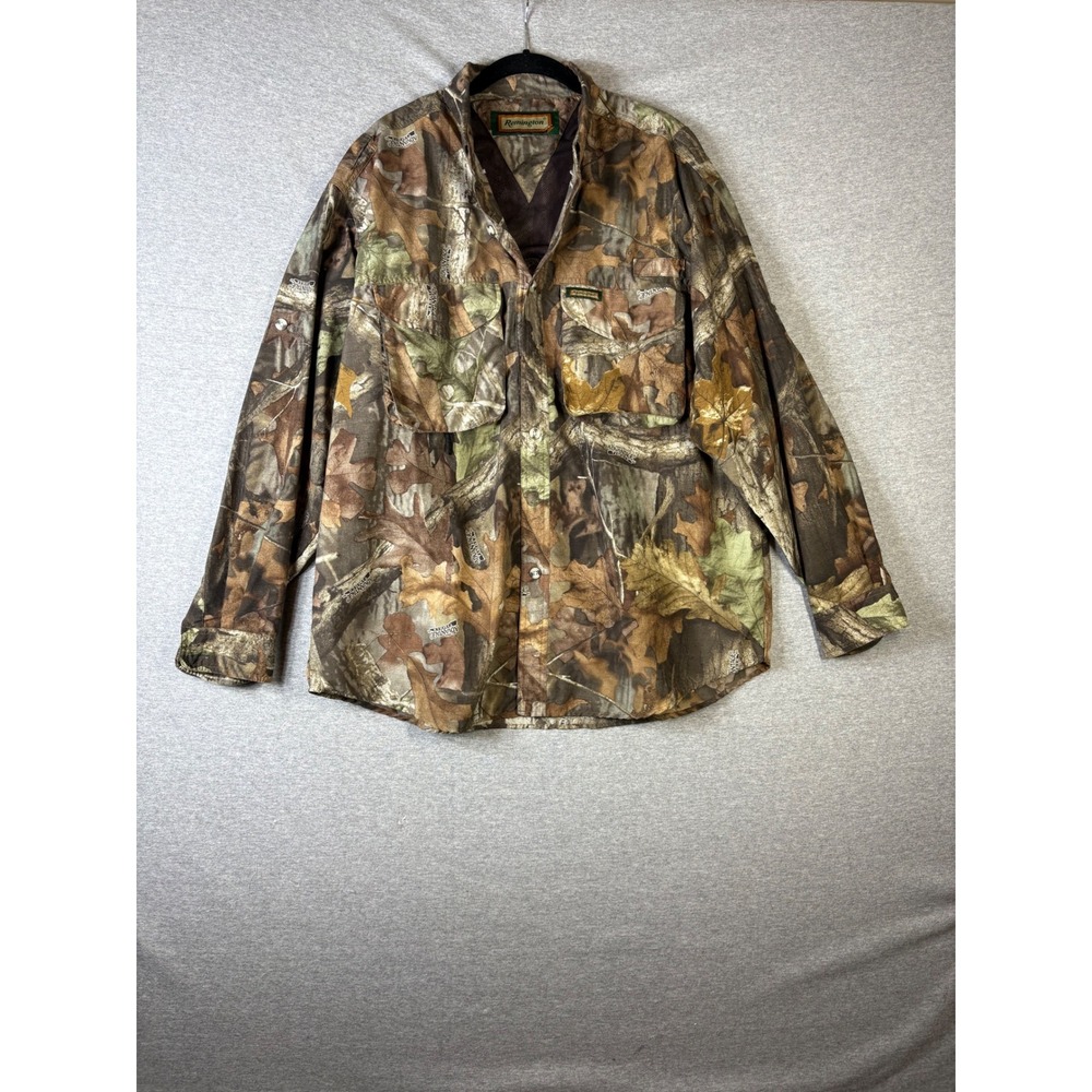 Remington Mens Camo Button Down Shirt Advantage Timber Long Sleeve Hunting Large